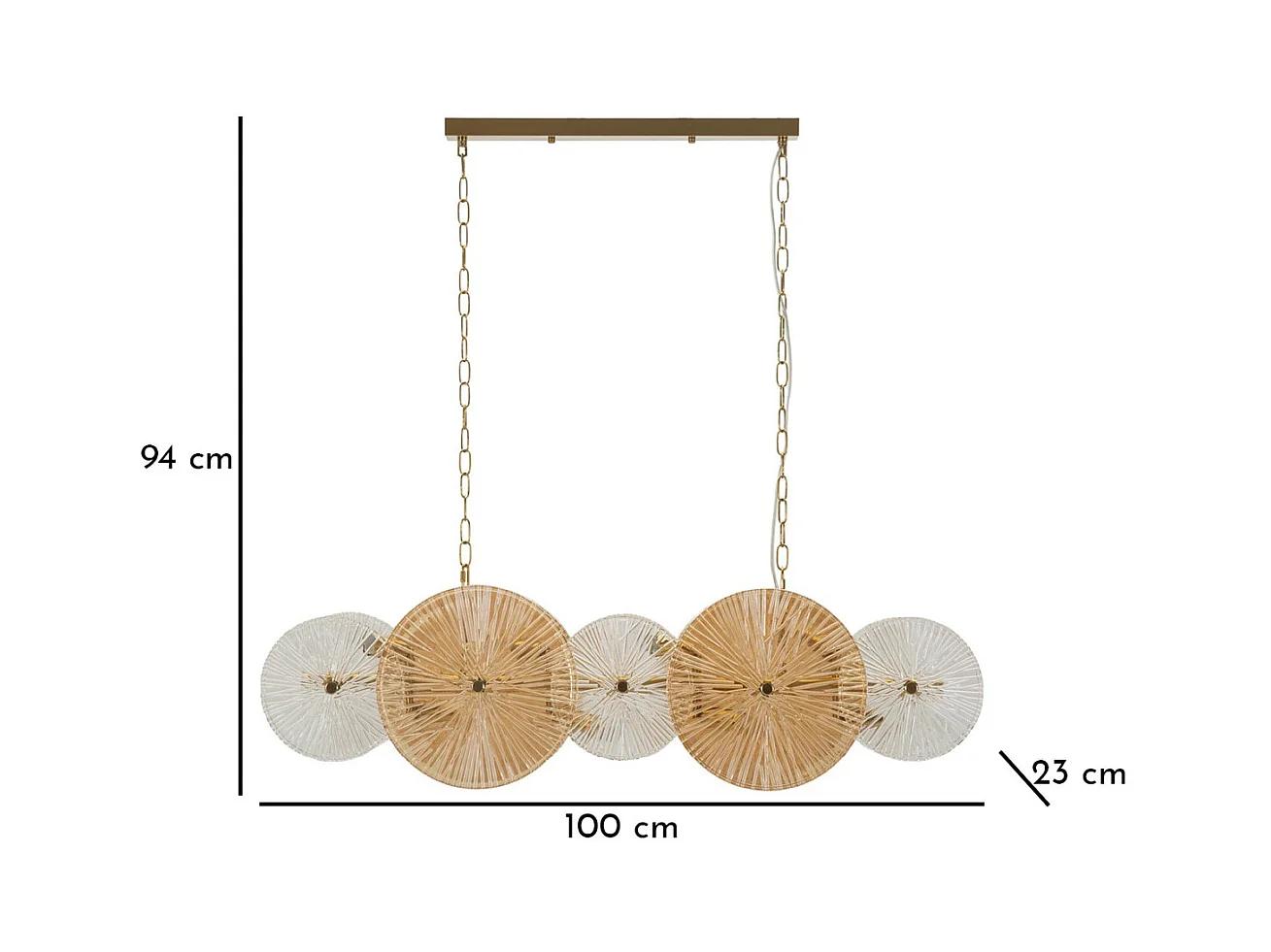 Hanglamp MF917, Bruin, 100x23x28 cm, Epikasa