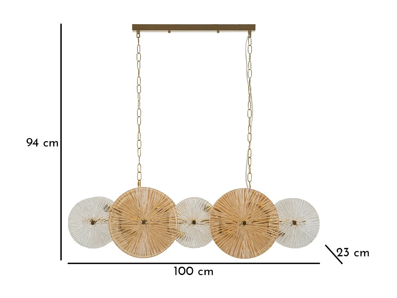 Suspension MF917, Marron, 100x23x28 cm, Seven Design