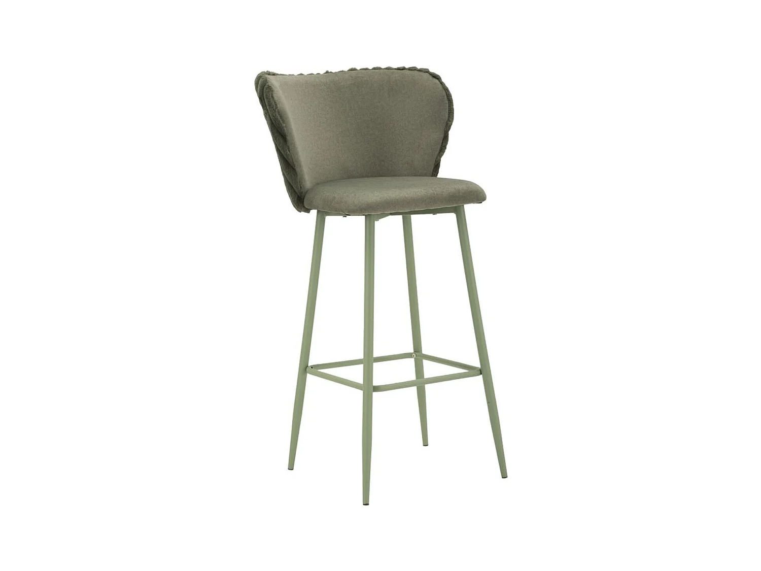 Lot de 2 Tabourets Hauts MF884, Vert, 55x58x106 cm, Epikasa