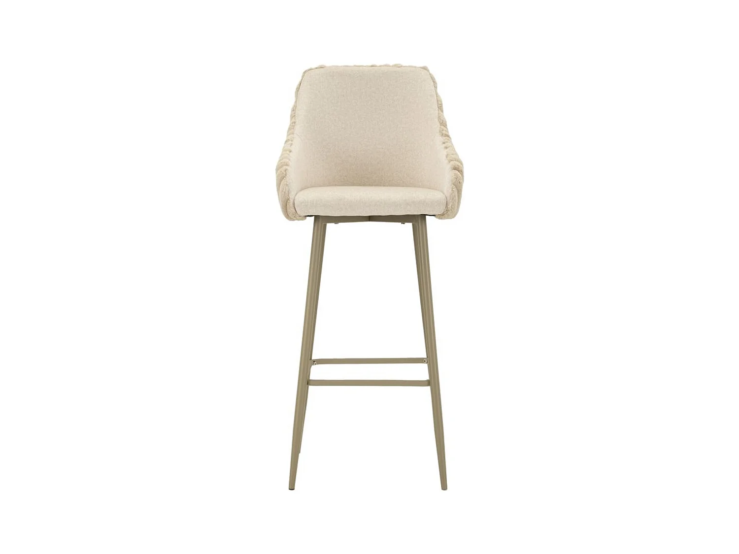 Lot de 2 Tabourets Hauts MF881, Beige, 52x46x111 cm, Epikasa