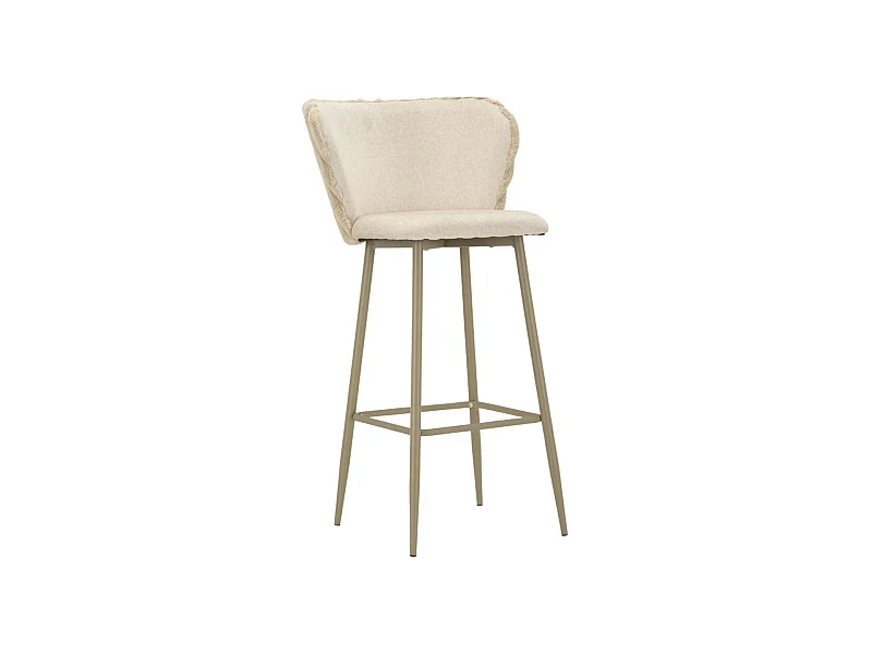 Zestaw 2 wysokich stołków MF883, Beżowy, 55x58x106 cm, Epikasa