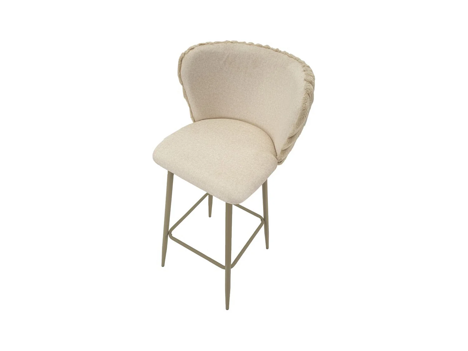 Zestaw 2 wysokich stołków MF883, Beżowy, 55x58x106 cm, Epikasa