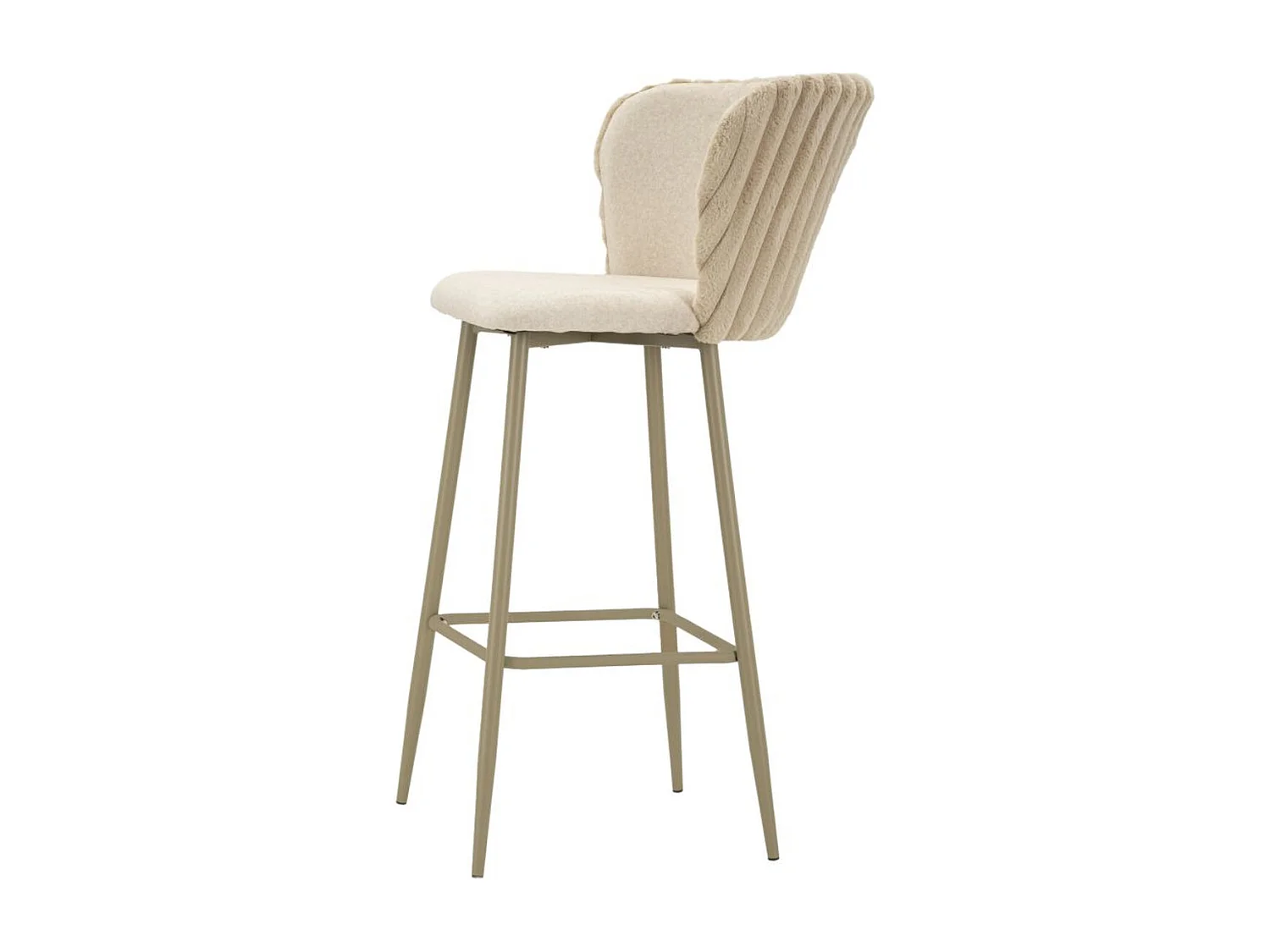 Lot de 2 Tabourets Hauts MF883, Beige, 55x58x106 cm, Seven Design