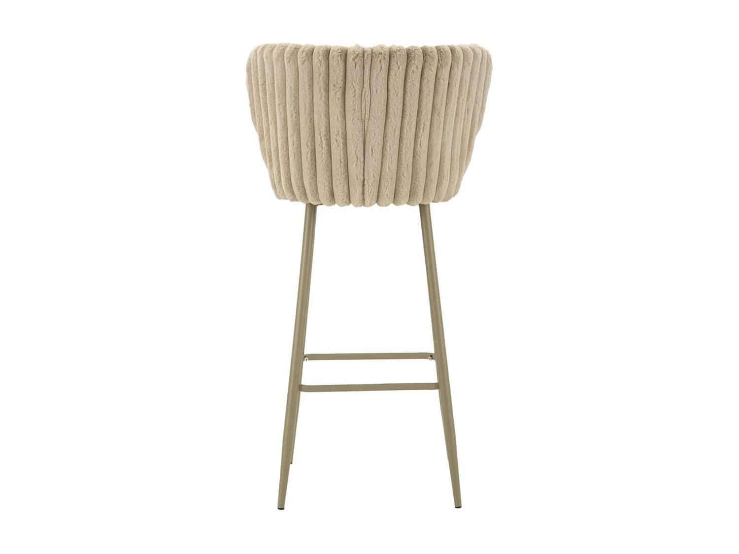 Lot de 2 Tabourets Hauts MF883, Beige, 55x58x106 cm, Seven Design