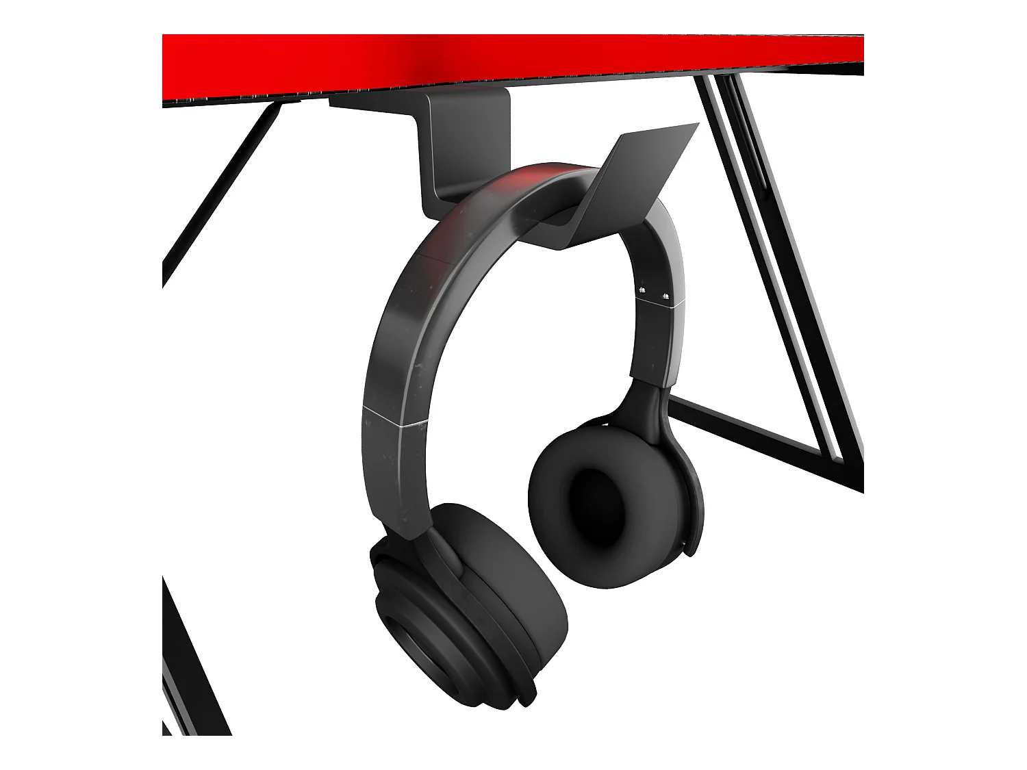 Spector - Escritorio gaming 120x60x76 cm con LED en MDF y metal negro