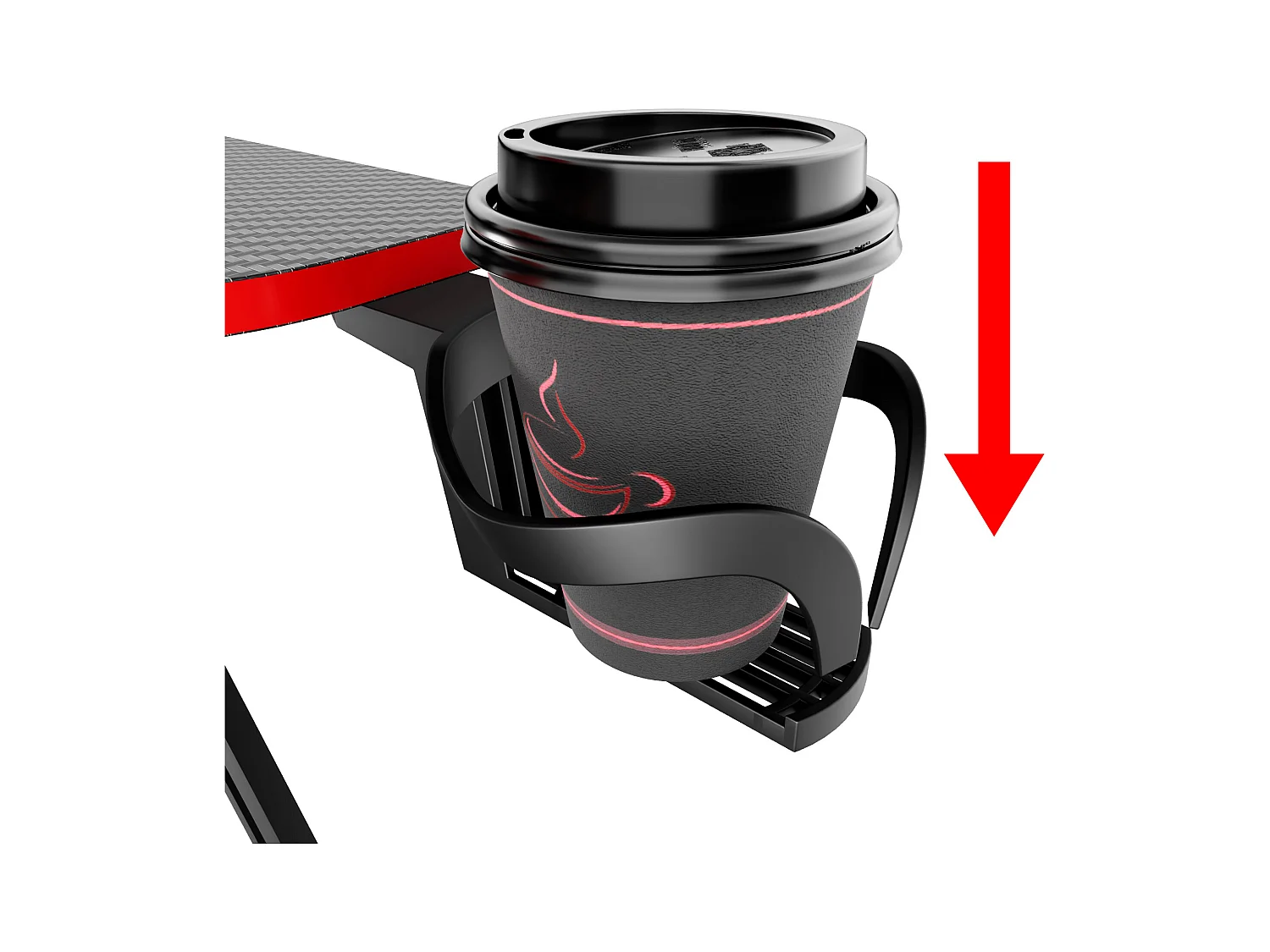 Spector - Escritorio gaming 120x60x76 cm con LED en MDF y metal negro