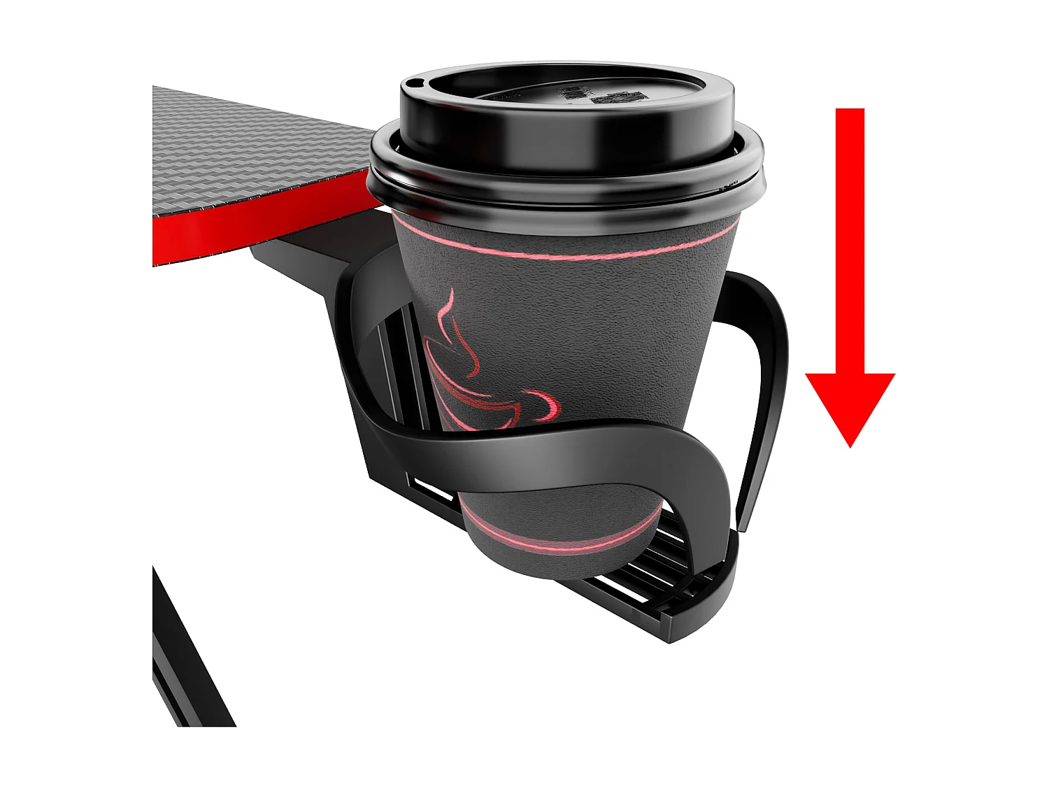 Spector - Bureau de gaming 120x60x76 cm avec LED en MDF et métal noir