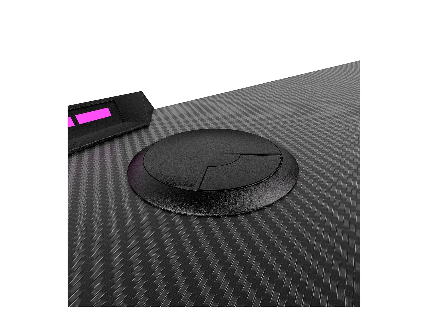 Shigeru - Escritorio Gaming Esquinero 140x99x76 cm con LED en MDF y Metal Negro