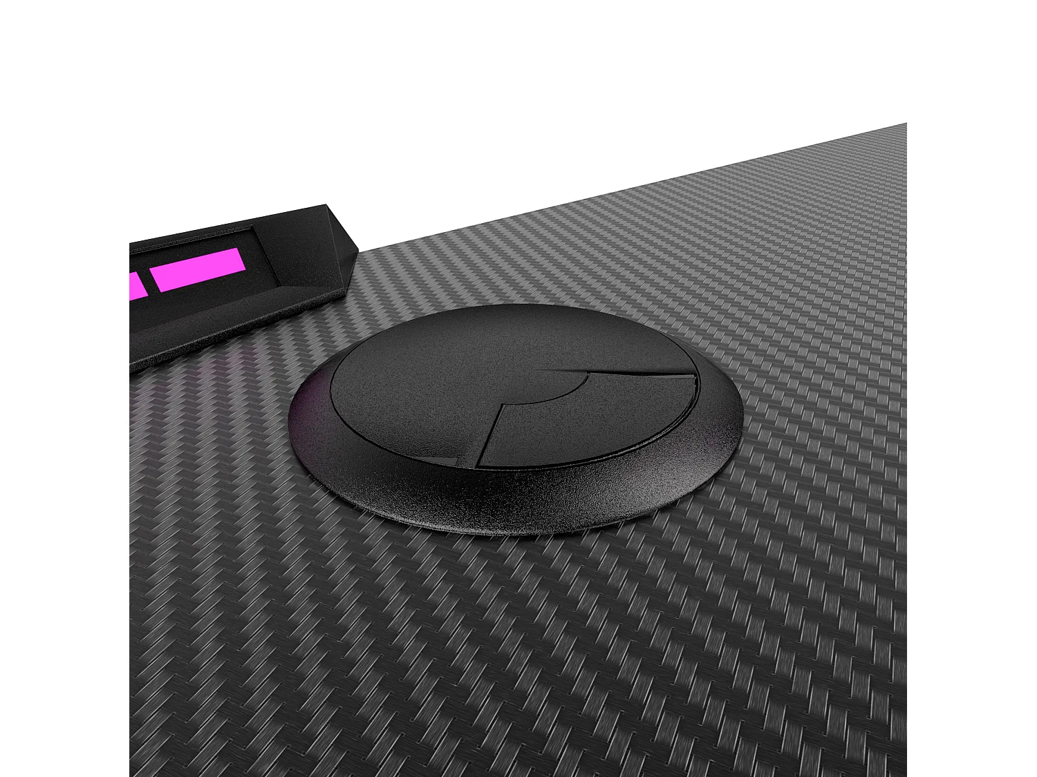 Shigeru - Secretária Gaming em L 140x99x76 cm com LED em MDF e Metal Preto