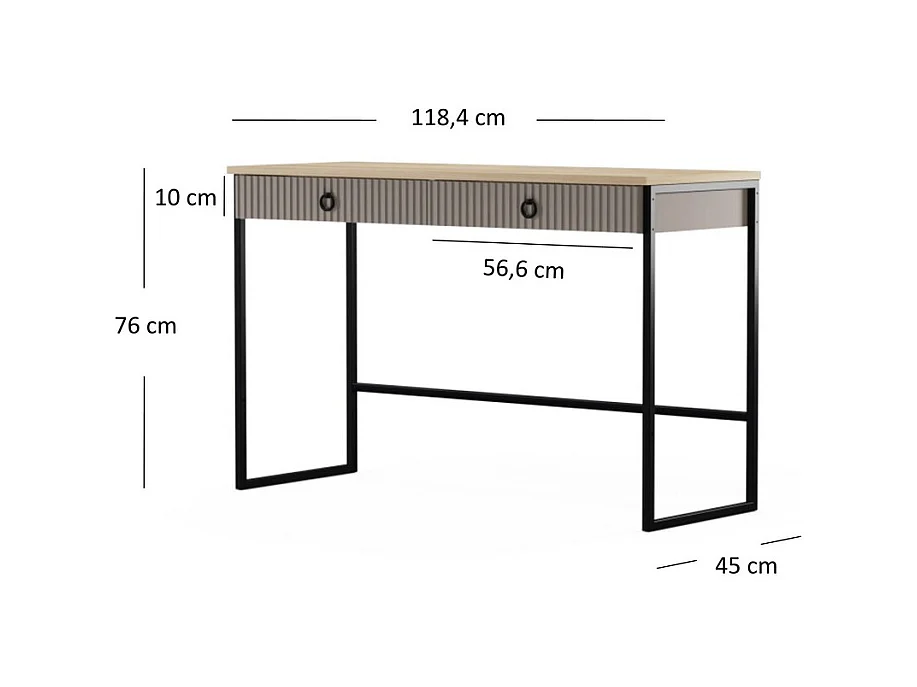 Stolik Konsolowy Lucrezia, Beżowy, 119x45x76 cm, Epikasa
