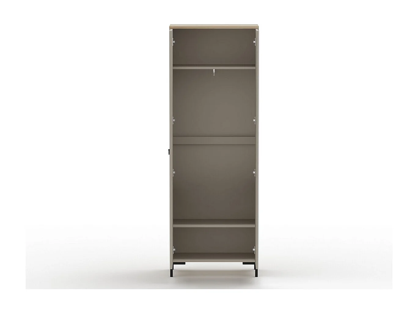 Armoire Lucrezia, Beige, 70x41x199 cm, Seven Design