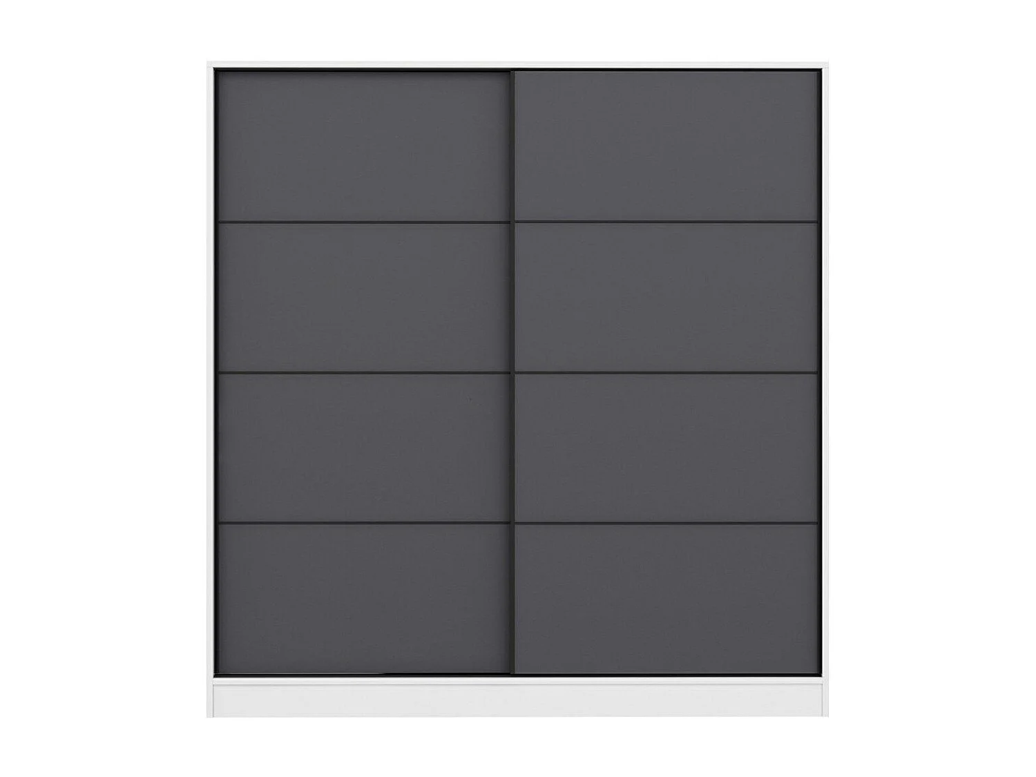 Armario Kale-3159 antracita blanco 180x190x52 cm