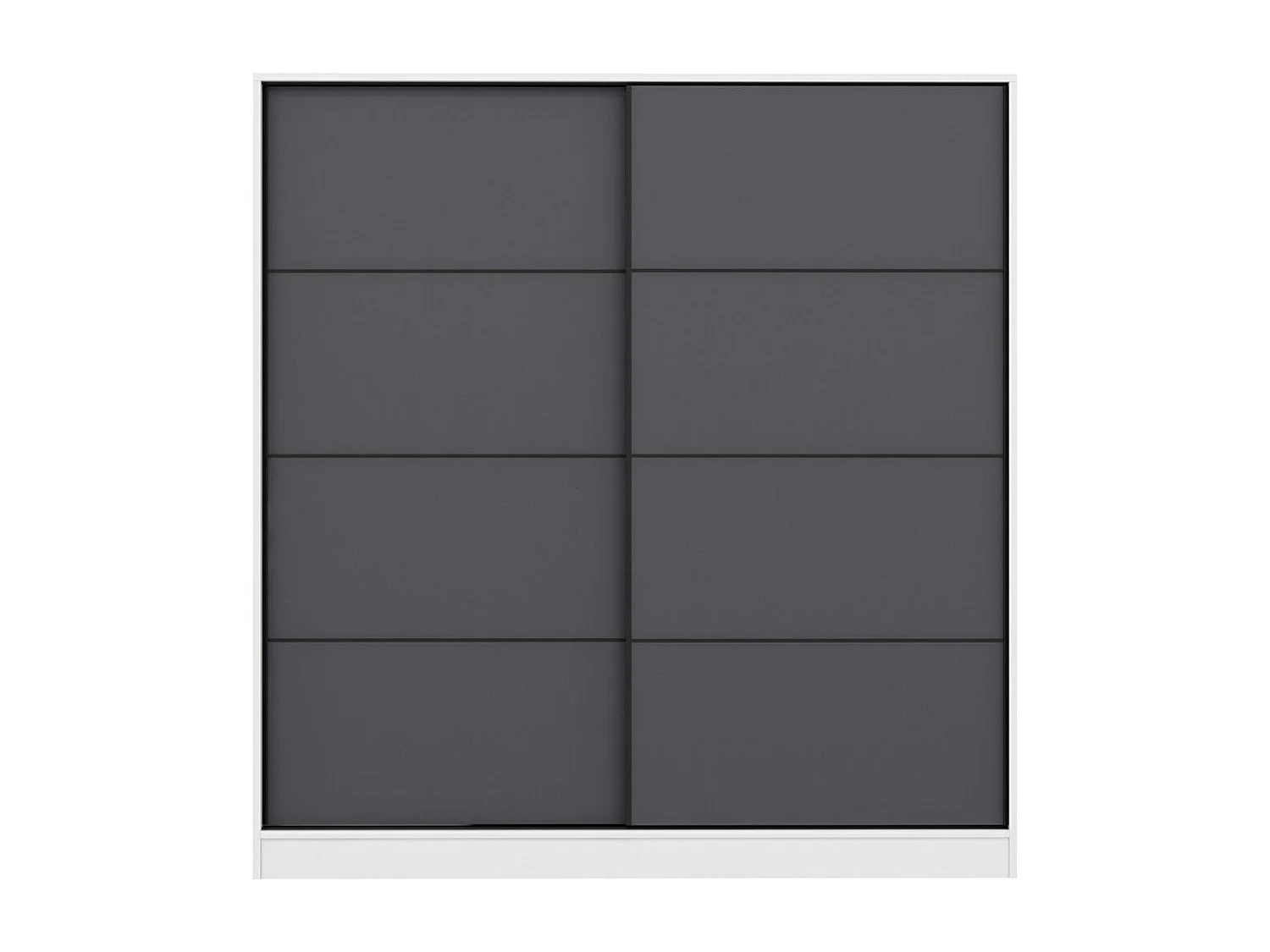 Armario Kale-3159 antracita blanco 180x190x52 cm