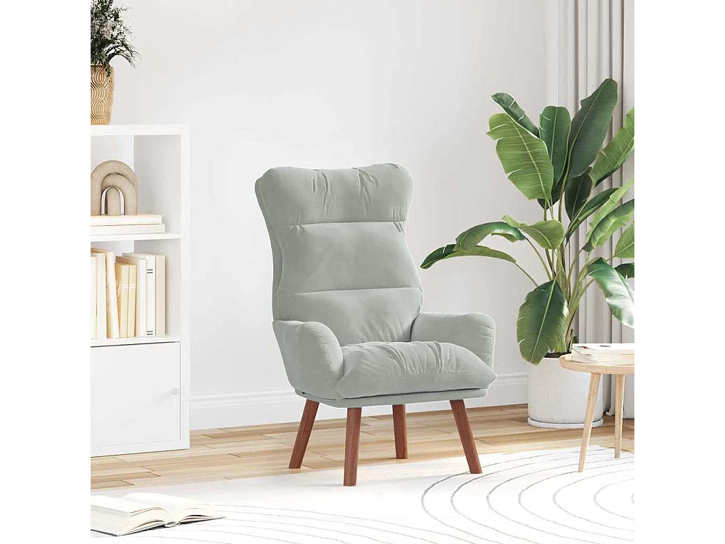 fauteuil Gris clair 69 x 74 x 93 cm Velours