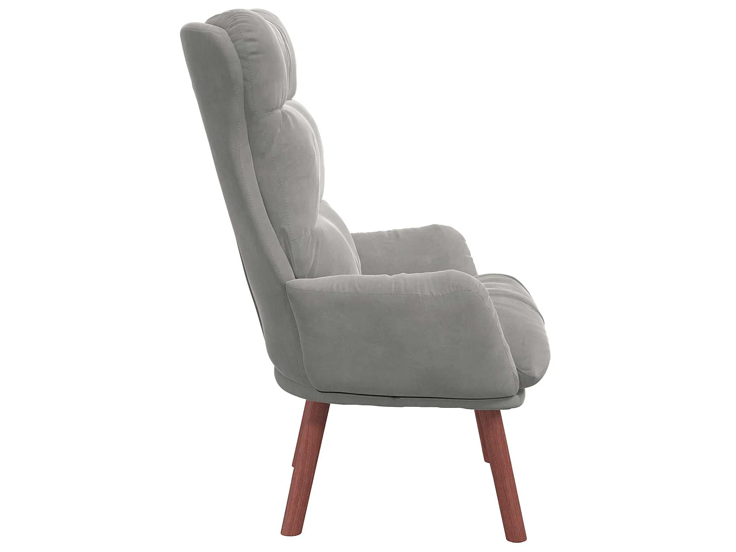 poltrona Grigio chiaro 69 x 74 x 93 cm Velluto