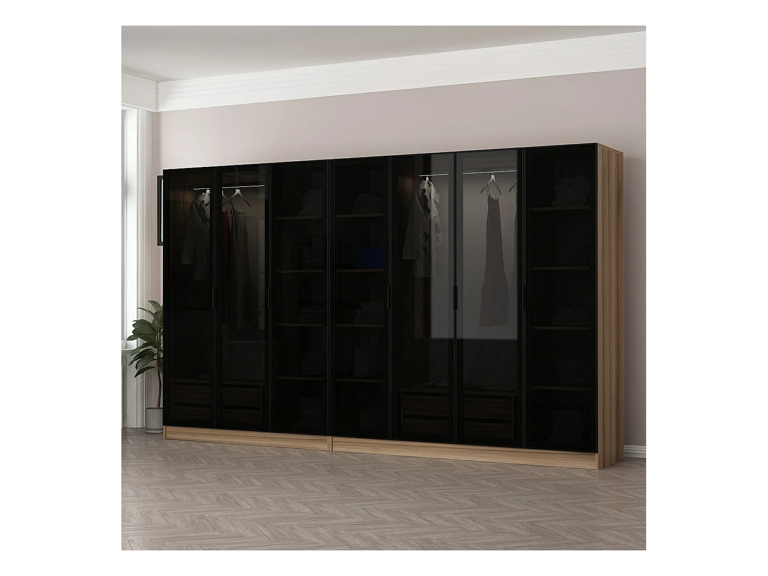 Armario Kale-7653 humo 80x190x45 cm