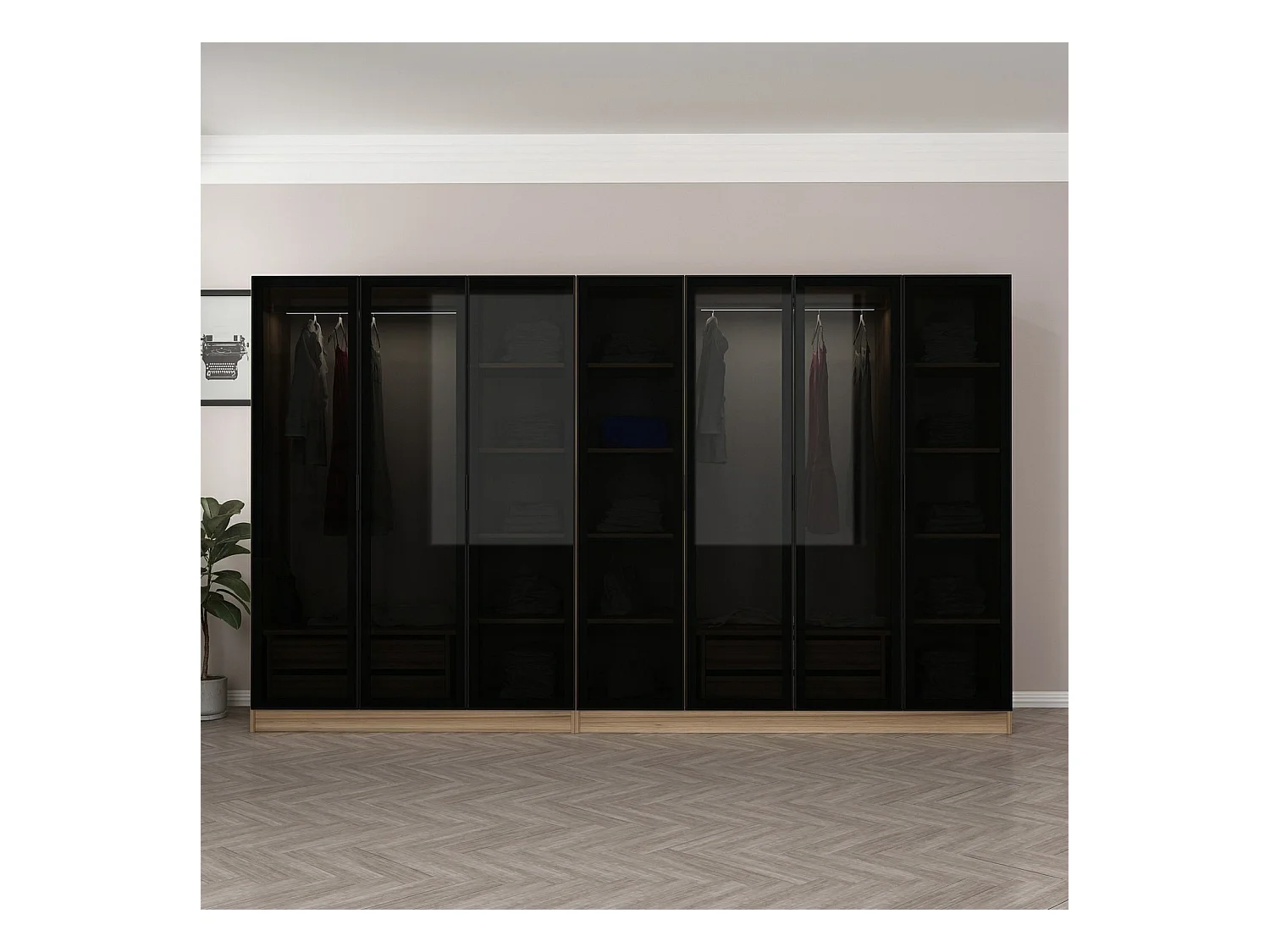 Armario Kale-7653 humo 80x190x45 cm