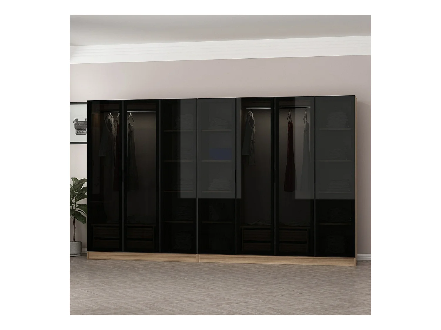 Armario Kale-7653 humo 80x190x45 cm