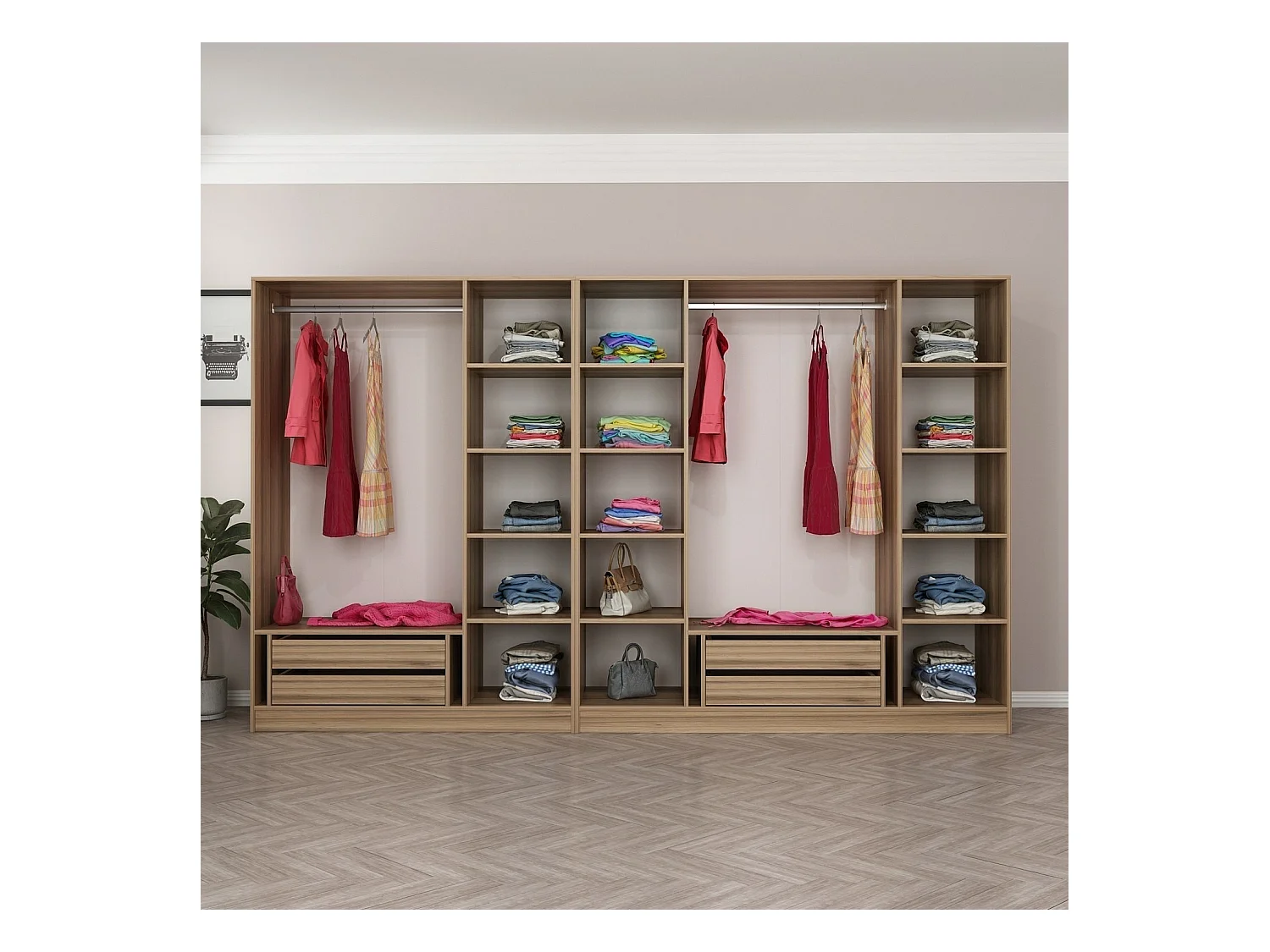 Armario Kale-7653 humo 80x190x45 cm