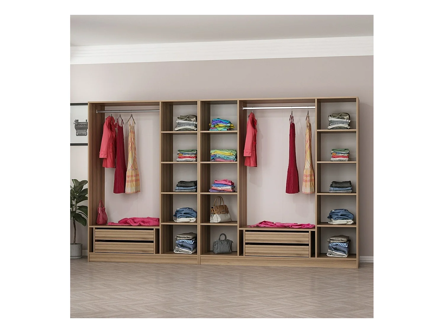 Armario Kale-7653 humo 80x190x45 cm