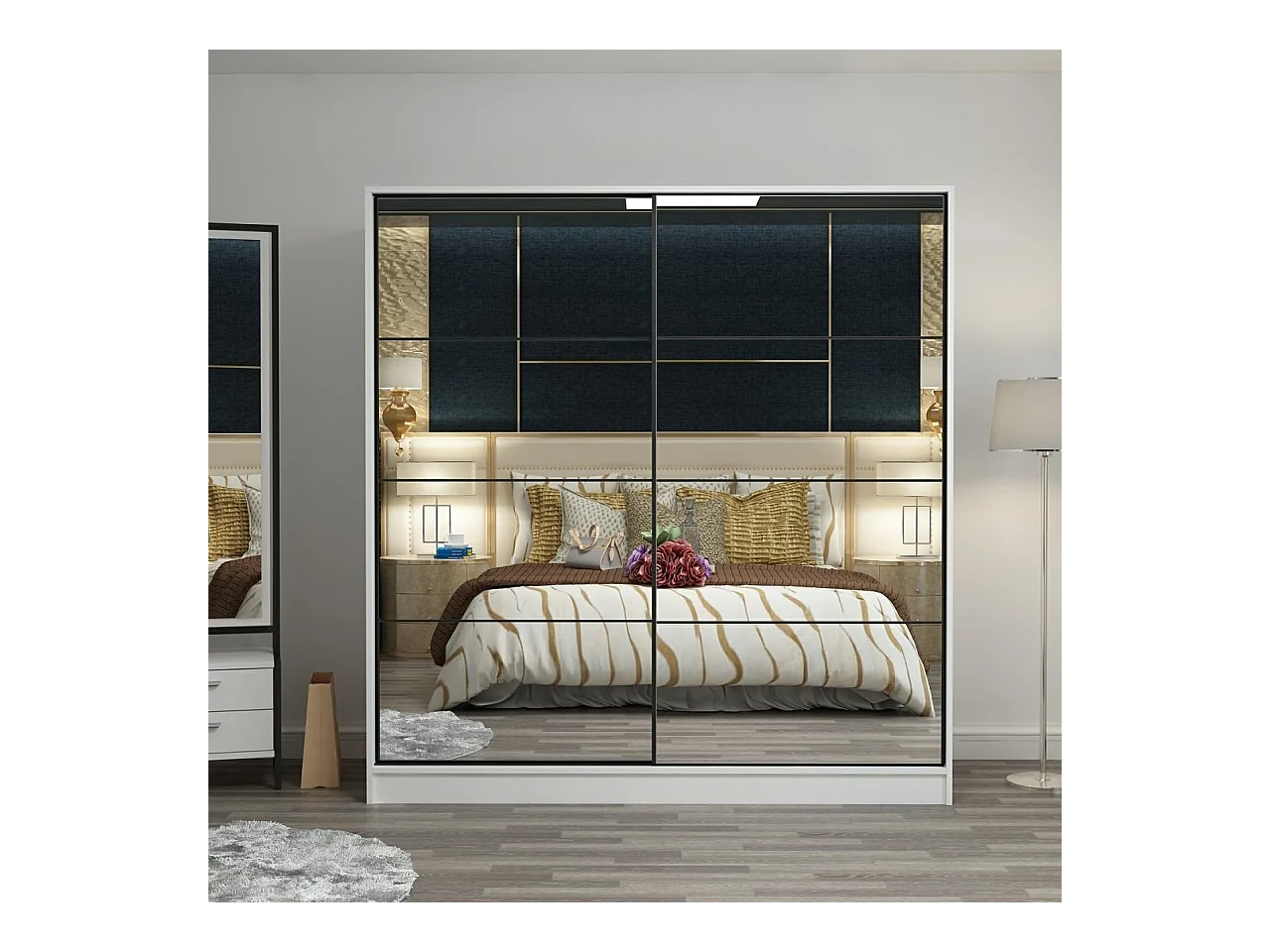 Armario Kale-7153 blanco 220x210x52 cm