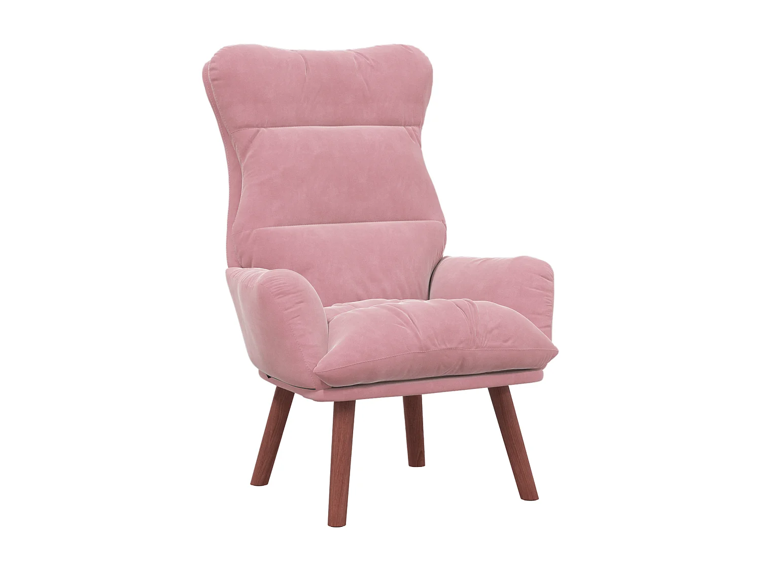 Fauteuil Relaxant en Velours Rose