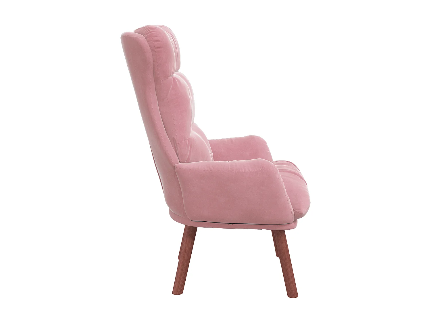 Fauteuil Relaxant en Velours Rose