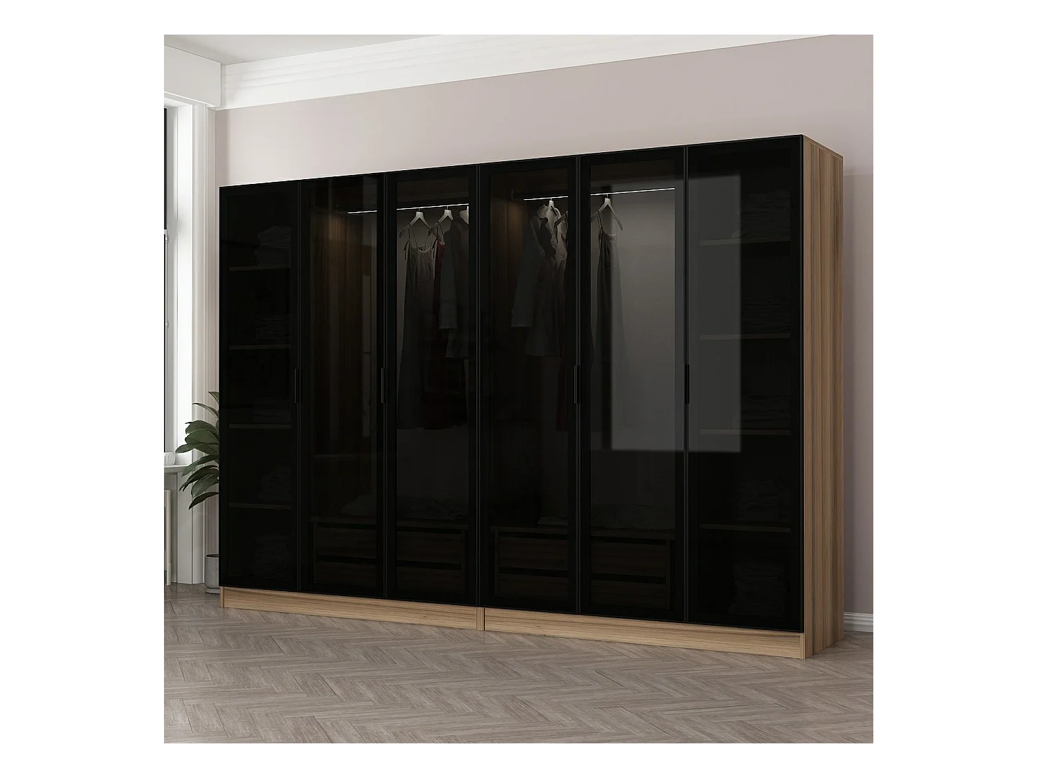 Armario Kale-7651 humo 270x210x52 cm