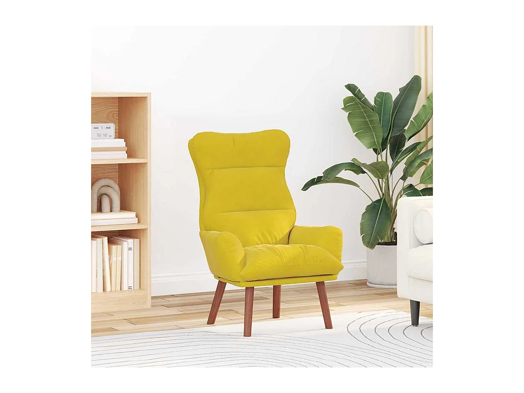 Ontspanningsstoel Geel 69 x 74 x 93 cm Fluweel