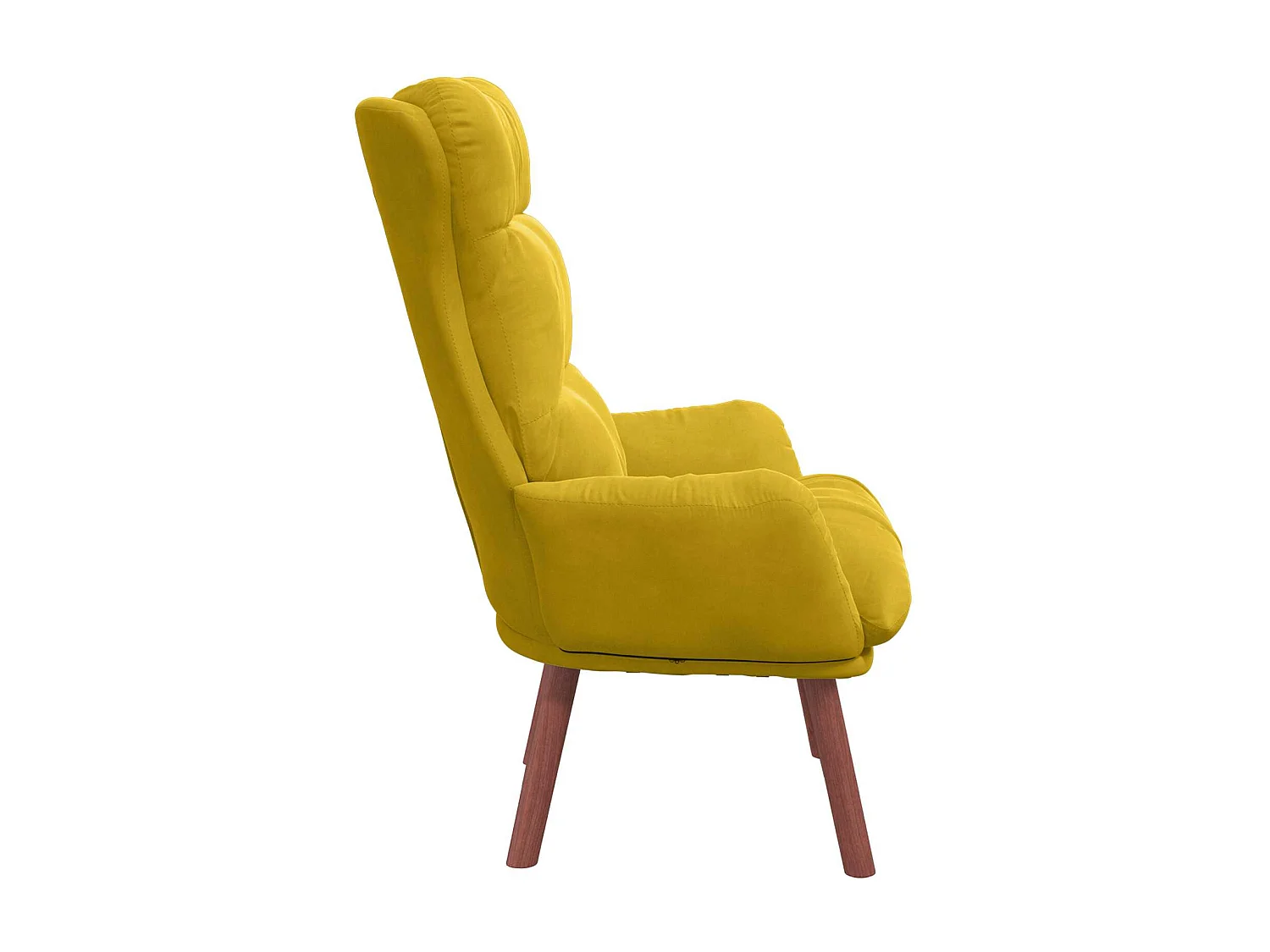 Ontspanningsstoel Geel 69 x 74 x 93 cm Fluweel