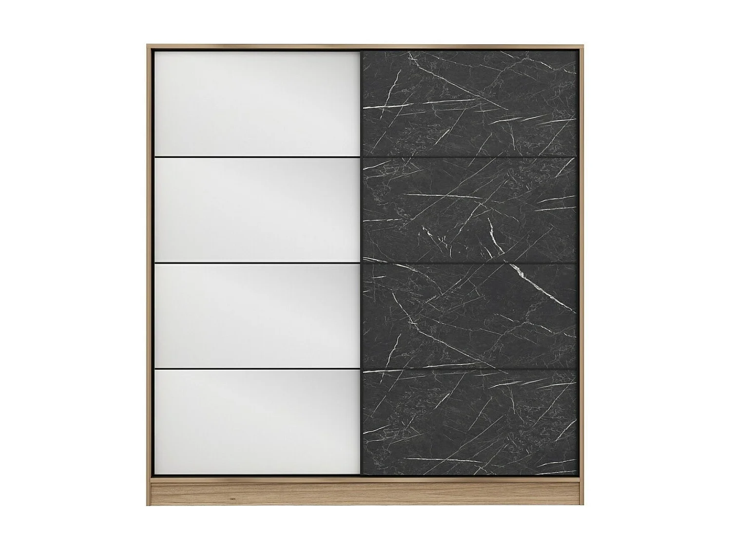 Armario Kale-3980 dore negro 180x210x52 cm