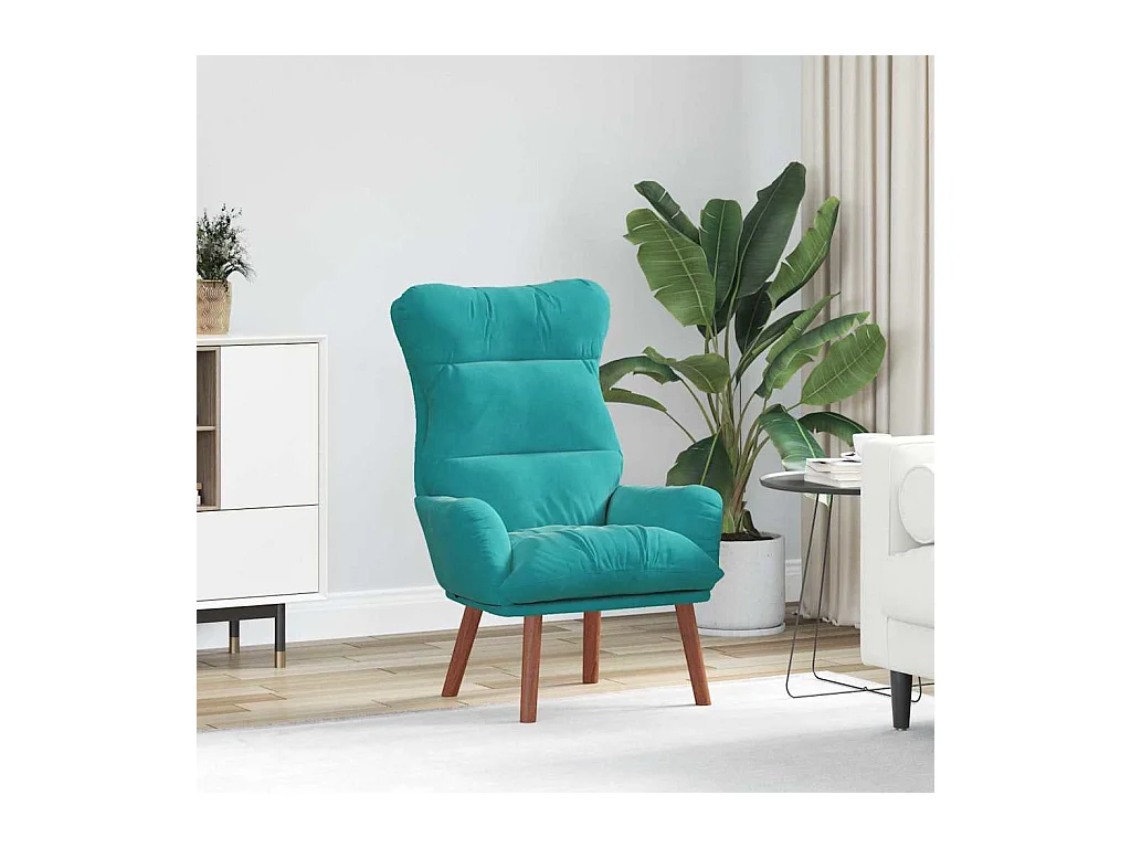 Fauteuil relaxant Turquoise 69 x 74 x 93 cm Velours