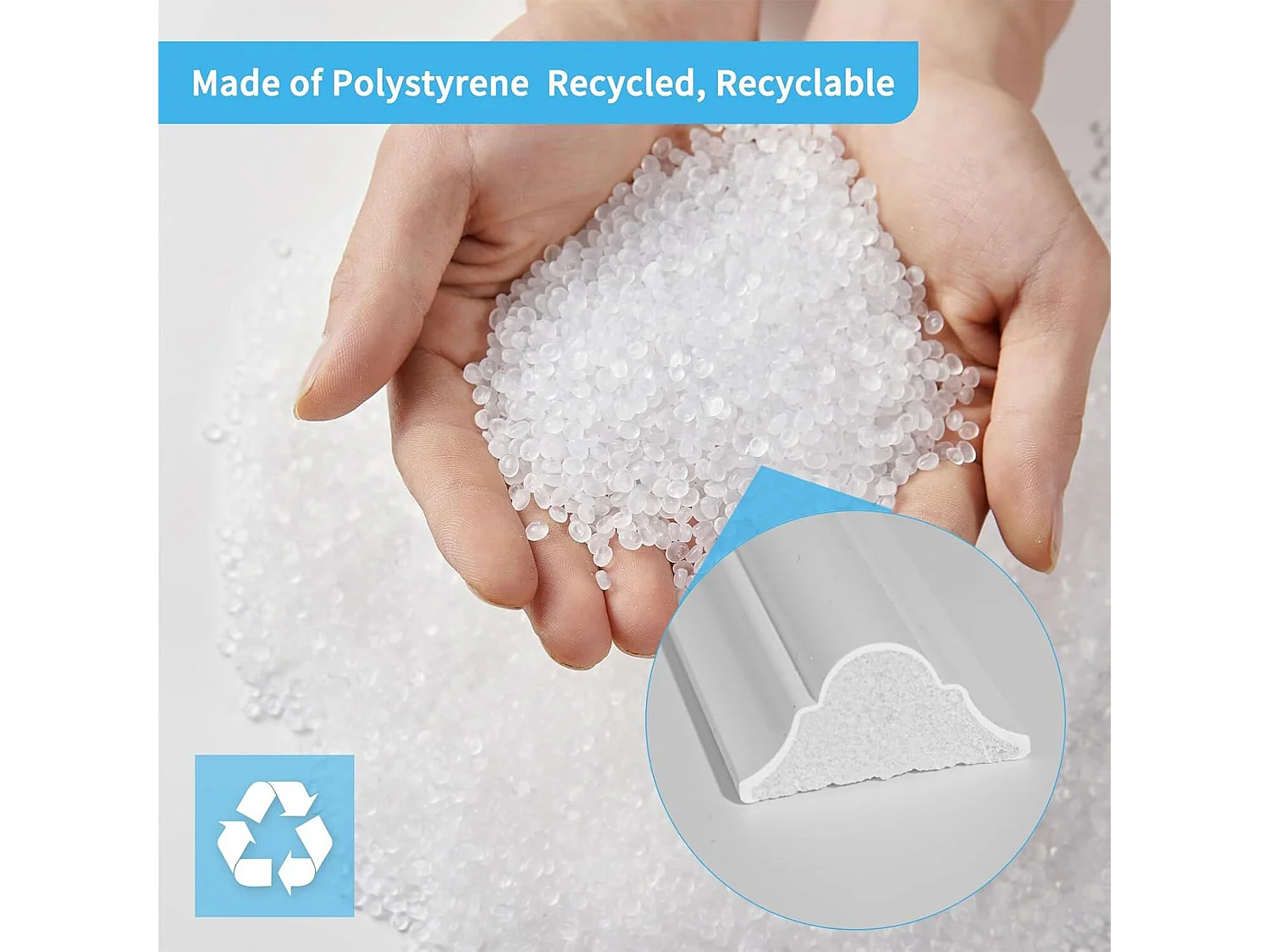 Victoria - Moulure mi-hauteur pour murs 15 pièces en polyuréthane blanc à peindre