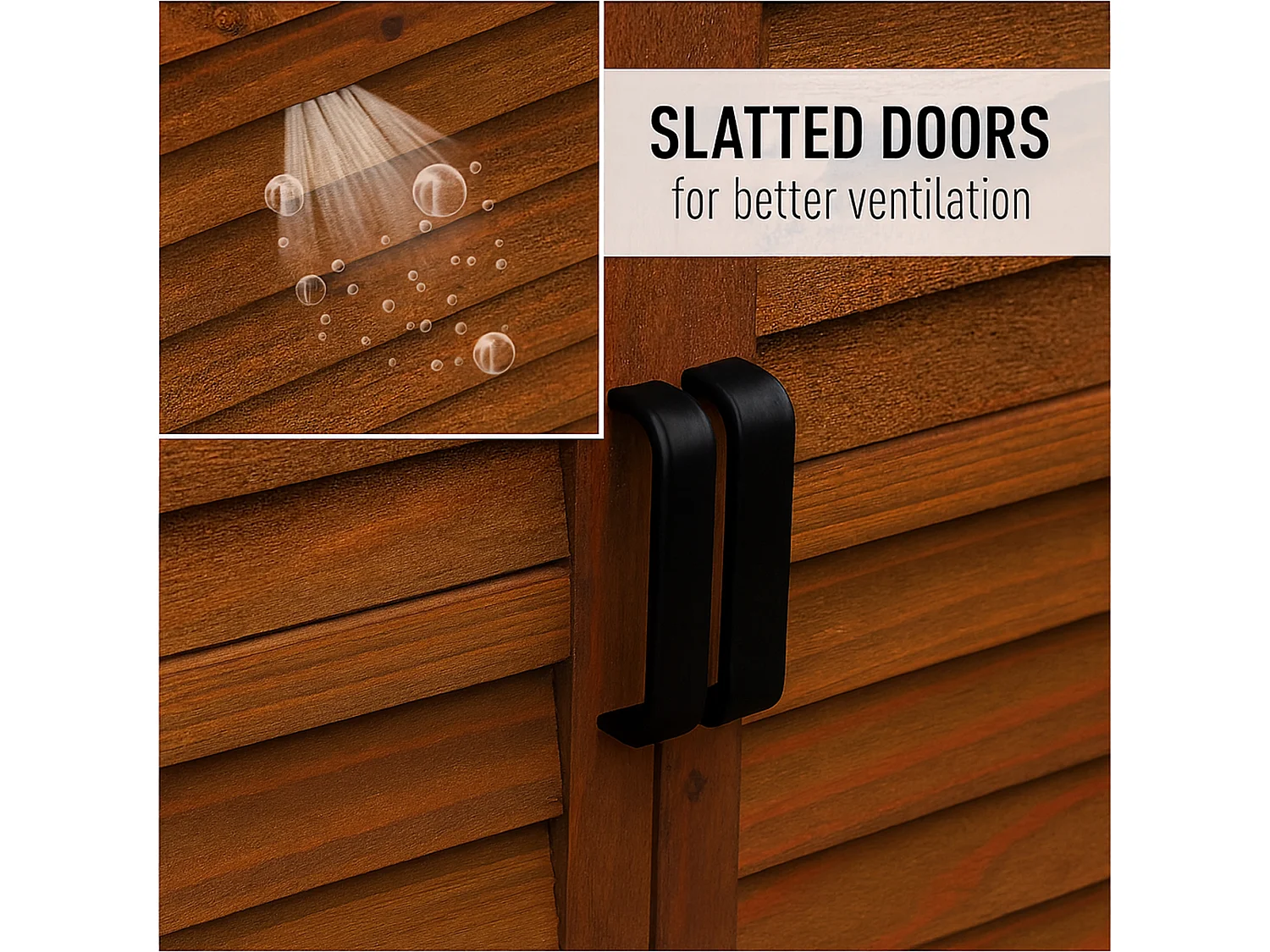 Arborea - Armadietto da Giardino 87x96,5x46,5 cm 2 Ante in Legno di Abete per Attrezzi