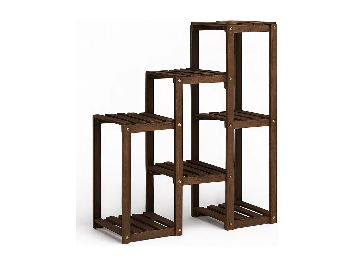 Hinoki - Prateleira para Plantas Floreira 80x82x25 cm Suporte para Vasos de Interior com 7 Prateleiras em Madeira de Abeto