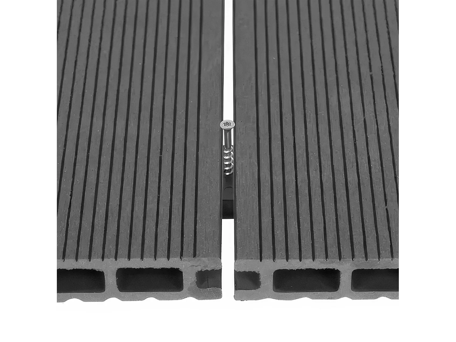 Kaido - Set di 5 Doghe Pavimento da Esterno 150x75 cm per Giardino Patio Terrazza in WPC Nero