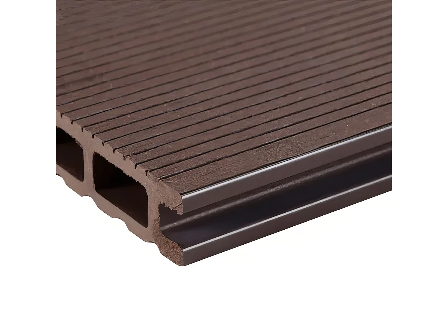 Kaido - Conjunto de 5 Ripas de Deck Exterior 150x75 cm para Jardim Pátio Terraço em WPC Teak