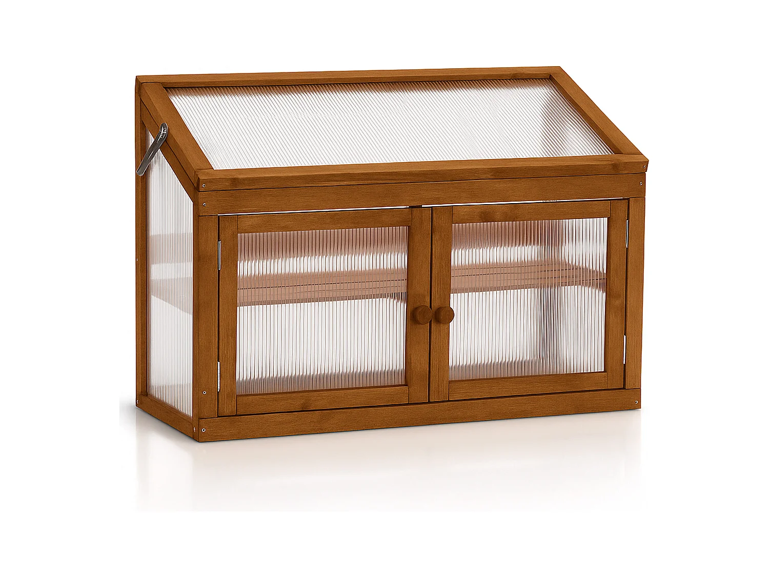 Kinto - Mini serre 90x70x37 cm pour intérieur et extérieur Porte-plantes en bois d’épicéa et polycarbonate