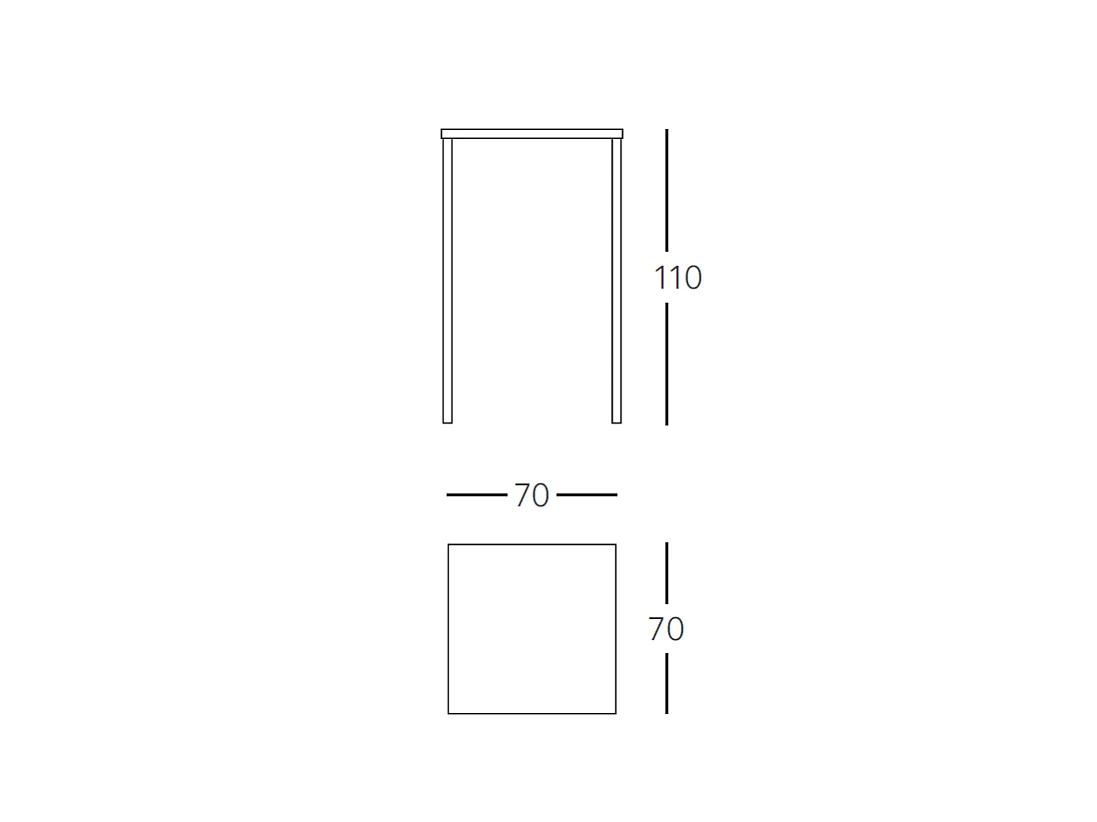 Table haute 110 cm en métal Summer