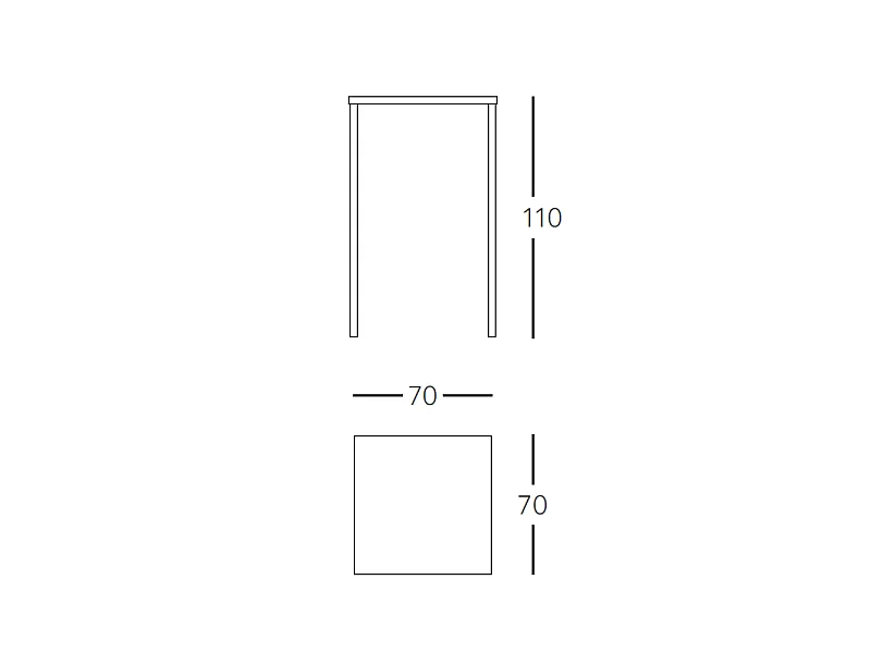 Table haute 110 cm en métal Summer