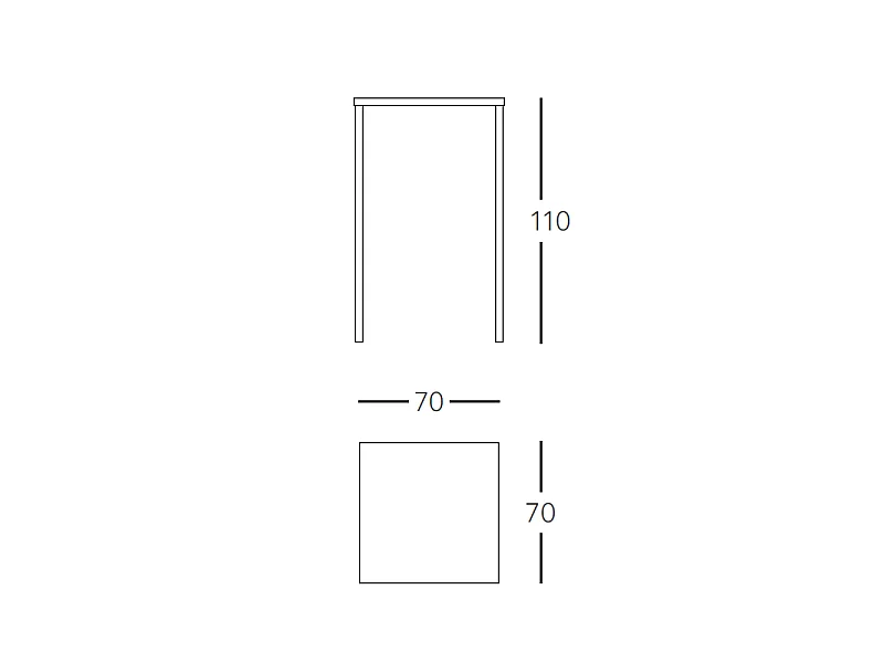 Table haute 110 cm en métal Summer