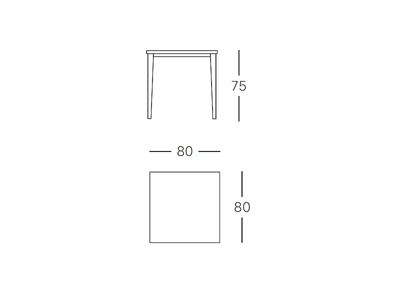 Table de jardin métal et plastique Timo 80 x 80 cm, Scab
