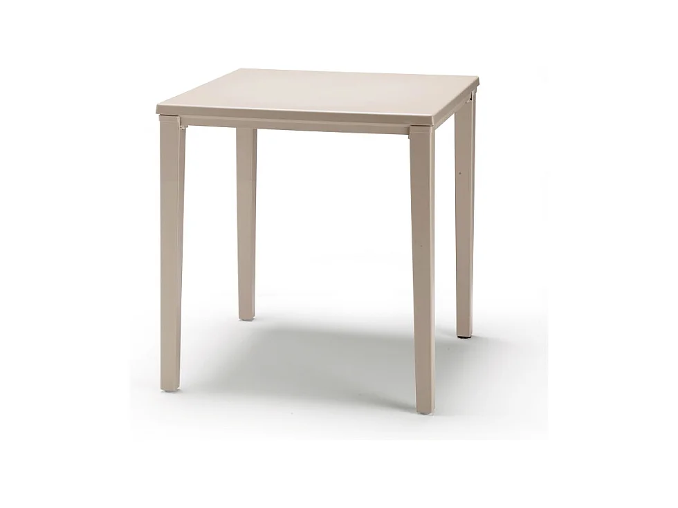 Table de jardin métal et plastique Timo 80 x 80 cm, Scab