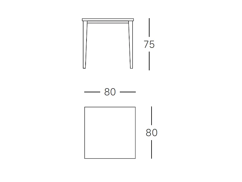Table de jardin métal et plastique Timo 80 x 80 cm, Scab