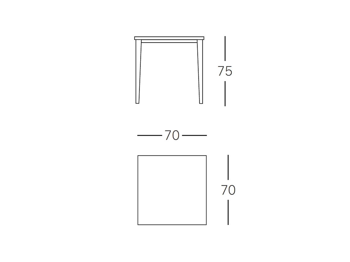 Table de jardin métal et plastique Timo 70 x 70 cm, Scab