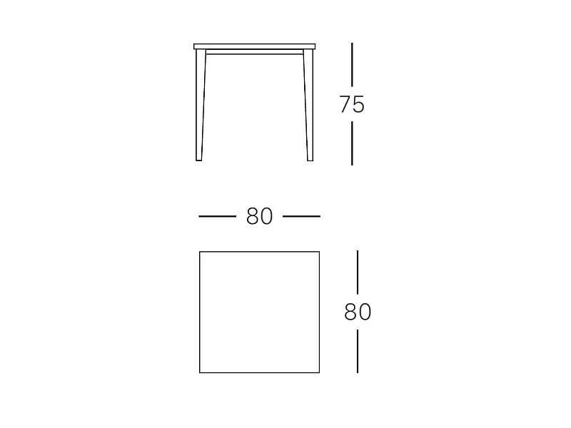 Table de jardin métal et plastique Timo 80 x 80 cm, Scab