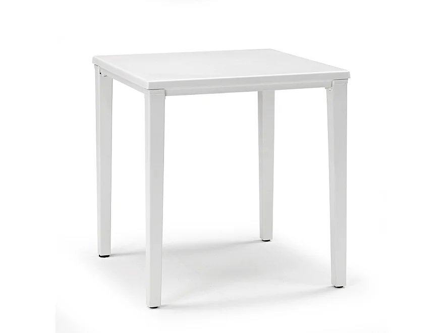 Table de jardin métal et plastique Timo 80 x 80 cm, Scab
