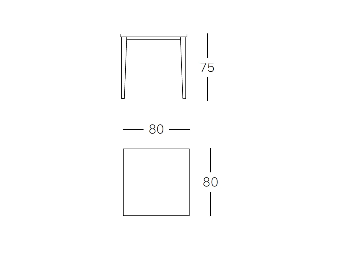 Table de jardin métal et plastique Timo 80 x 80 cm, Scab