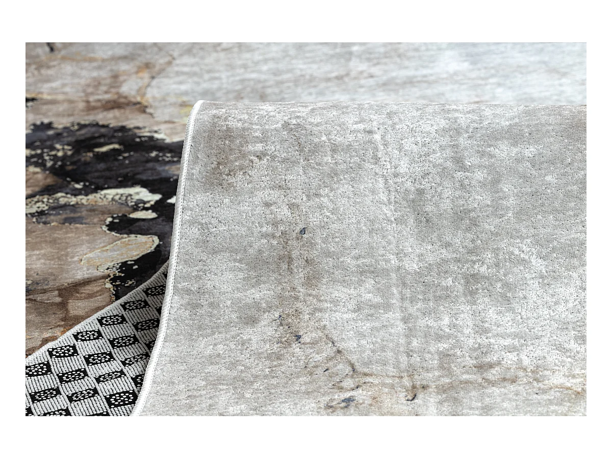 TAPIS DE COULOIR antidérapant LOTUS SHADOWS 37550 Abstraction beige / 80x770 cm