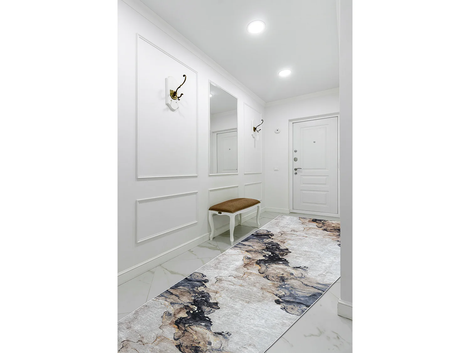 Alcatifa do corredor com reforço de borracha LOTUS SHADOWS 37550 Abst 60x740 cm